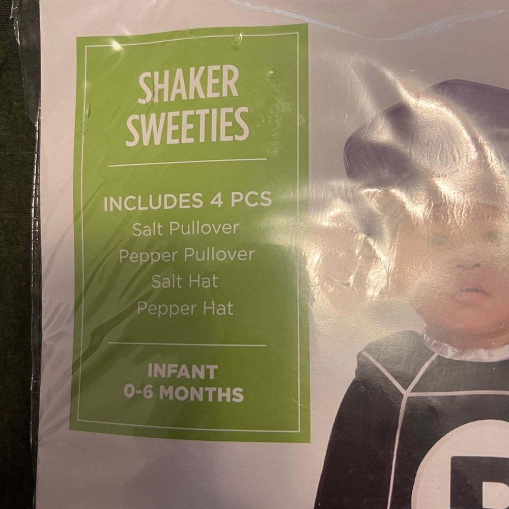 NWT Infant Shaker Sweeties Costume Set - Black & White, 0-6m - Picture 2 of 5